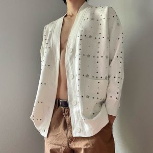 COPY - Crystal Embellished Cardigan In White